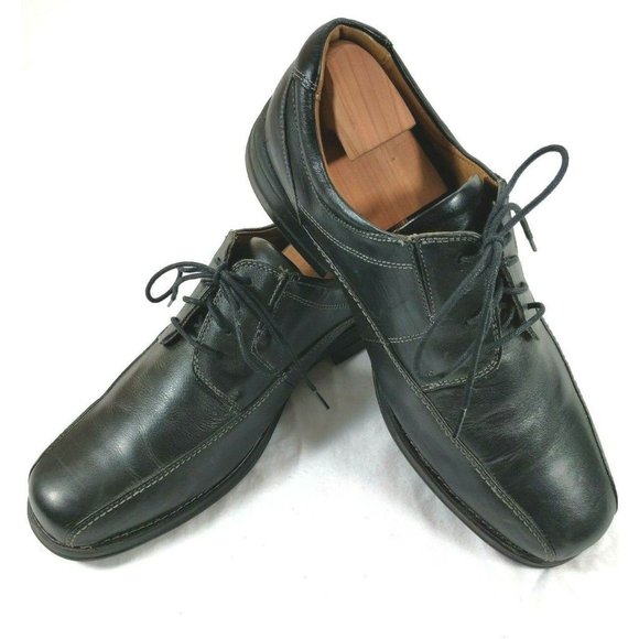 Dockers Mens 12M Black Bicycle Toe Leather Lace Up - Picture 3 of 10